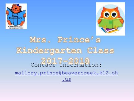 Mrs. Prince’s Kindergarten Class