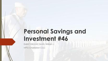Personal Savings and Investment #46