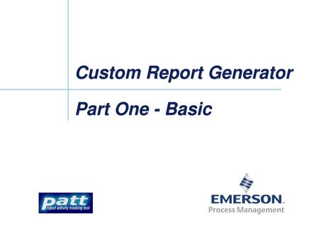 Custom Report Generator Part One - Basic