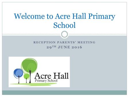 Welcome to Acre Hall Primary School