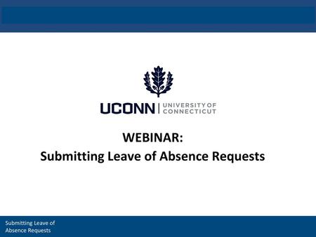 Submitting Leave of Absence Requests