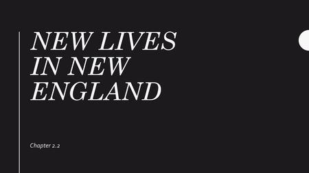 New lives in new england