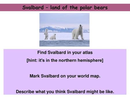 Svalbard – land of the polar bears