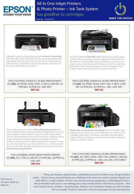 All In One Inkjet Printers & Photo Printer – Ink Tank System