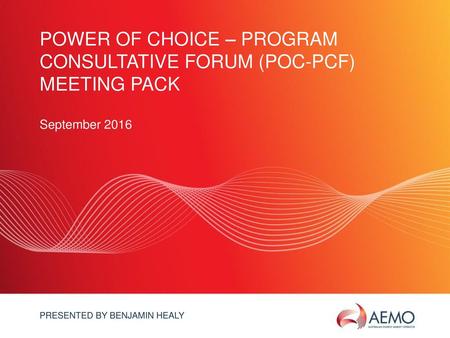 Power of Choice – Program Consultative Forum (Poc-PCF) Meeting pack