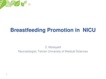 Breastfeeding Promotion in NICU
