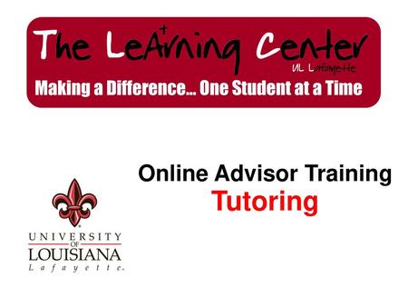 Online Advisor Training