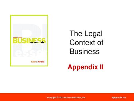The Legal Context of Business