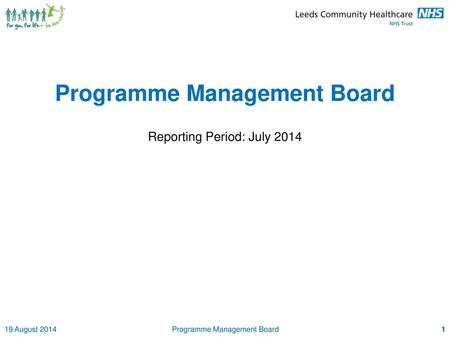 Programme Management Board