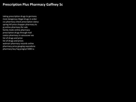 Prescription Plus Pharmacy Gaffney Sc
