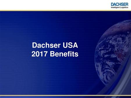 Dachser USA 2017 Benefits.