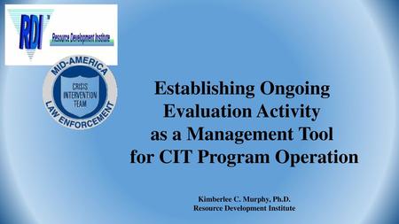 for CIT Program Operation Resource Development Institute