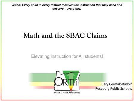 Math and the SBAC Claims