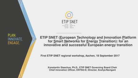 First ETIP SNET regional workshop, Aachen, 18 September 2017