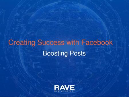 Creating Success with Facebook