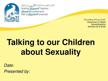 Talking to our Children about Sexuality