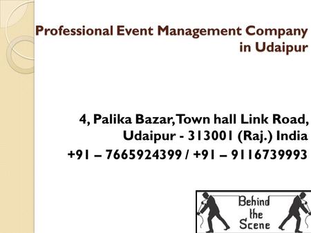 Professional Event Management Company in Udaipur 