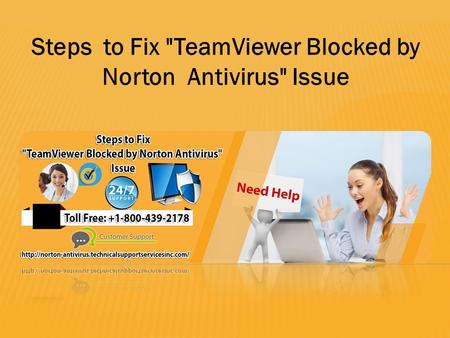 Steps to Fix TeamViewer Blocked by Norton Antivirus Issue.