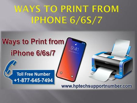 Sometimes, you may require or wish to print from your iPhone 6/6s/7 (plus), but it would be little difficult to print from an iPhone 6/6s/7 (Plus) directly,