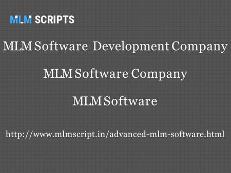 MLM Software Development Company MLM Software Company MLM Software