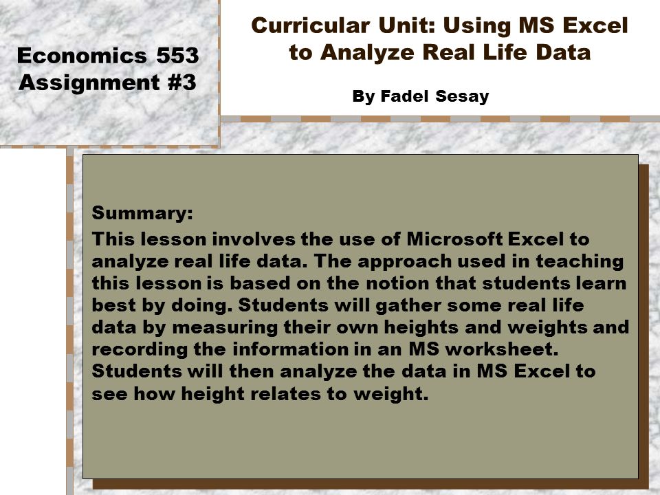 3 uses of microsoft excel