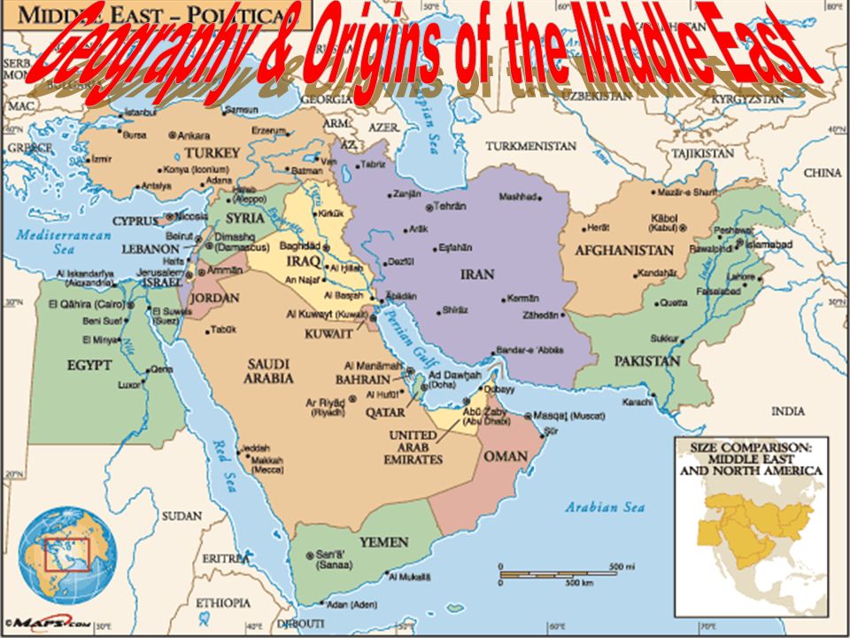 middle east map rivers