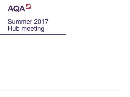 Summer 2017 Hub meeting.