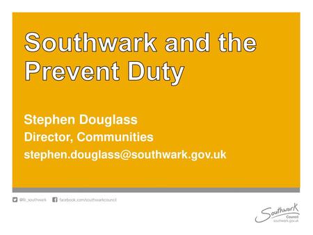 Southwark and the Prevent Duty