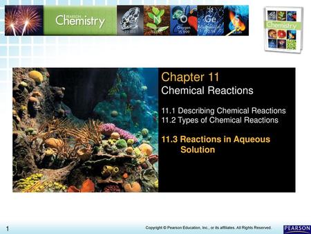 Chapter 11 Chemical Reactions 11.3 Reactions in Aqueous Solution