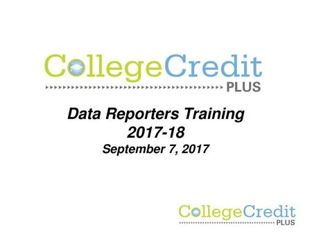 Data Reporters Training September 7, 2017