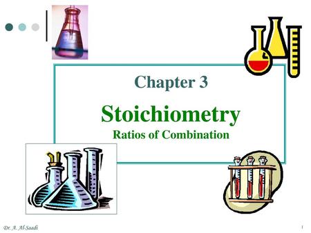 Chapter 3 Stoichiometry Ratios of Combination