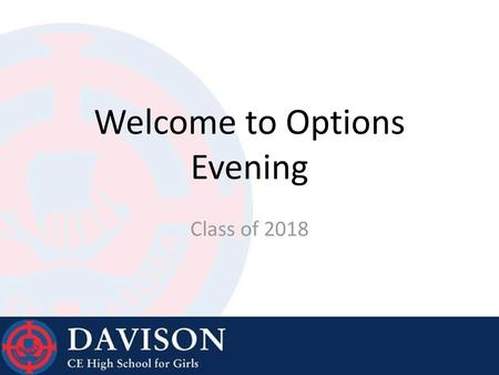 Welcome to Options Evening