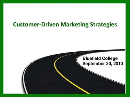 Customer-Driven Marketing Strategies
