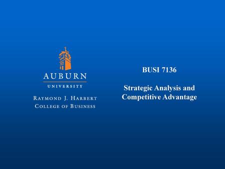 Strategic Analysis and Competitive Advantage