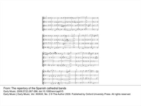 From: The repertory of the Spanish cathedral bands
