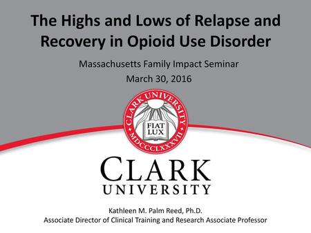 The Highs and Lows of Relapse and Recovery in Opioid Use Disorder