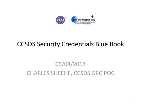 CCSDS Security Credentials Blue Book