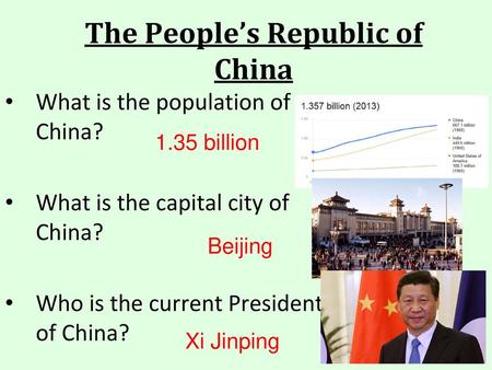 The People’s Republic of China