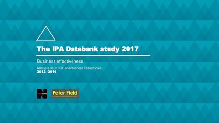 The IPA Databank study 2017 Business effectiveness