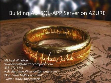 Building AD-SQL-APP Server on AZURE