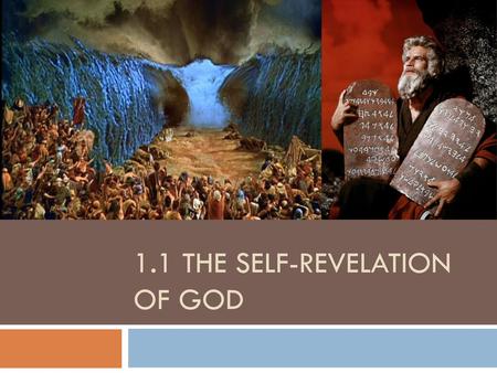 1.1 The Self-Revelation of God