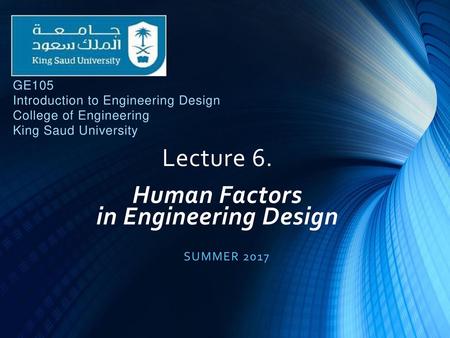 Human Factors in Engineering Design