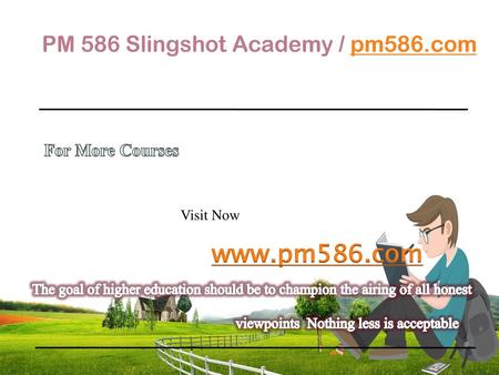 PM 586 Slingshot Academy / pm586.com