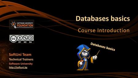Databases basics Course Introduction SoftUni Team Databases basics