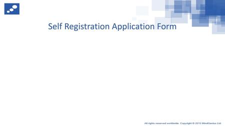 Self Registration Application Form