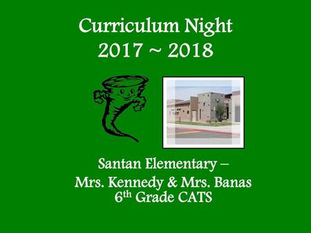 Curriculum Night ~ 6th Grade CATS