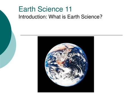 Introduction: What is Earth Science?