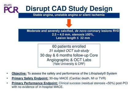 Disrupt CAD Study Design