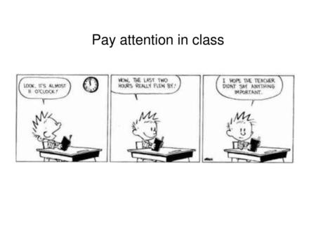 Pay attention in class.