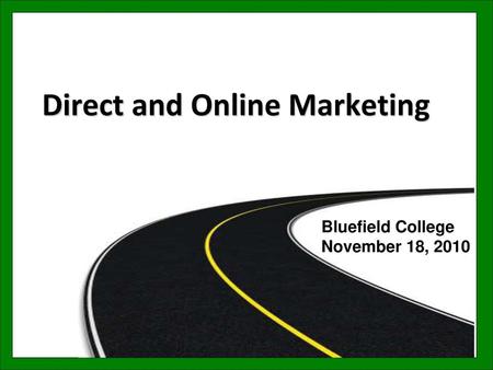 Direct and Online Marketing